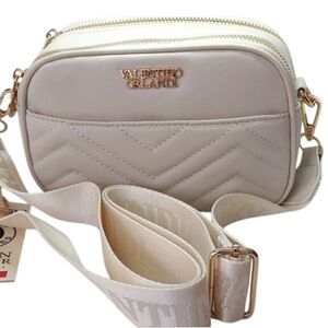 Valentino Orlandi Ivory/Cream Crossbody Bag Vegan Leather NWT Retail $210.00